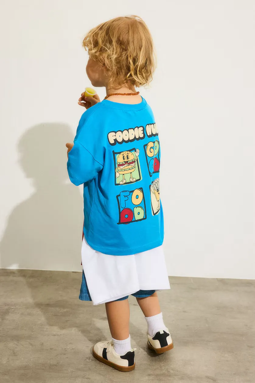 Oversize Fit Puff Print Short Sleeve T-Shirt